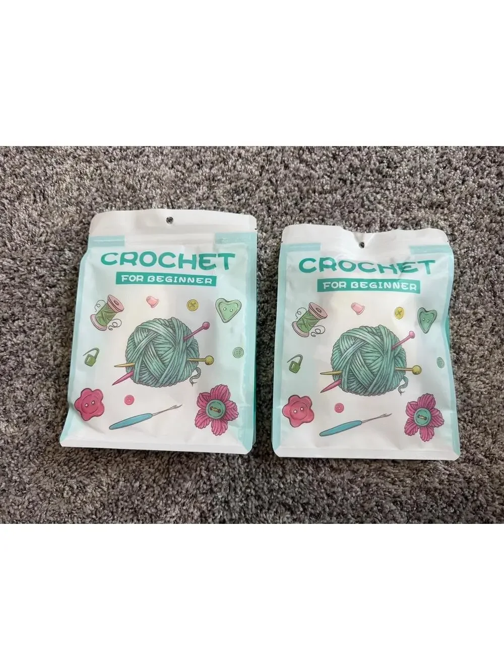 Crochet for Beginners, Handmade Crochet Kit Lot of 2 (Sealed, unknown contents)